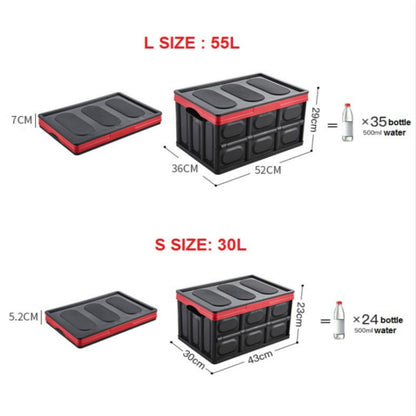 Car Trunk Storage Box Foldable Car Plastic Storage Box, L, S