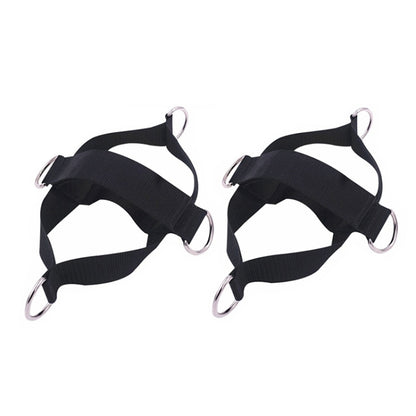 1 Pair Fitness Shoe Cover Pull Rope Fitness Equipment Straps, 1 Pair Pull Rope (Black)
