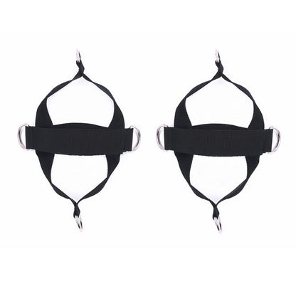 1 Pair Fitness Shoe Cover Pull Rope Fitness Equipment Straps, 1 Pair Pull Rope (Black)