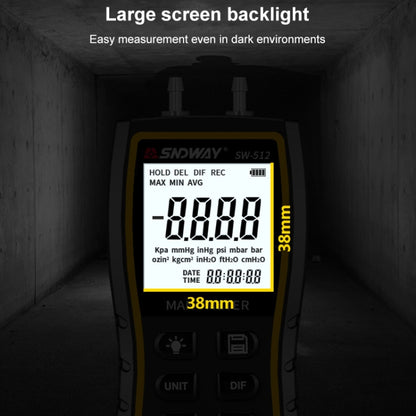 SNDWAY SW512 High Precision Digital Positive and Negative Differential Pressure Tester