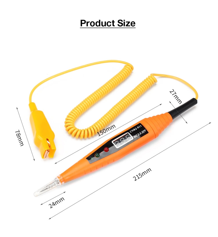 Auto Circuit Repair Digital Display Test Pen Repair Line Induction Test Pen Car Test Pen Test Light 2.5-32V, Car Test Pen Test Light