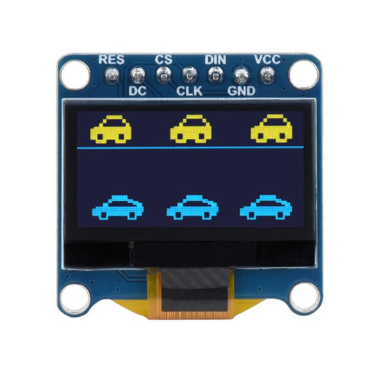 Waveshare 0.96 inch OLED Display Module, 128×64 Resolution, SPI / I2C Communication, 0.96 inch OLED (C Yellow Blue), 0.96 inch OLED (D White), 0.96 inch OLED (E Blue)