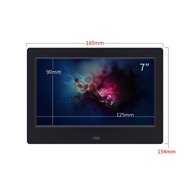 DPF-706-2.4G 7 inch Digital Photo Frame LED Wall Mounted Advertising Machine, US Plug, EU Plug, UK Plug, AU Plug