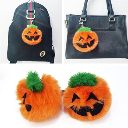 3 PCS Pumpkin Plush Keychains Fashion Car Halloween Key Chain Party Gift, Pumpkin Shape