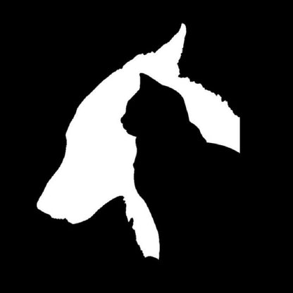 10 PCS Dog and Cat Car Stickers Pet Reflective Waterproof Stickers, Dog and Cat