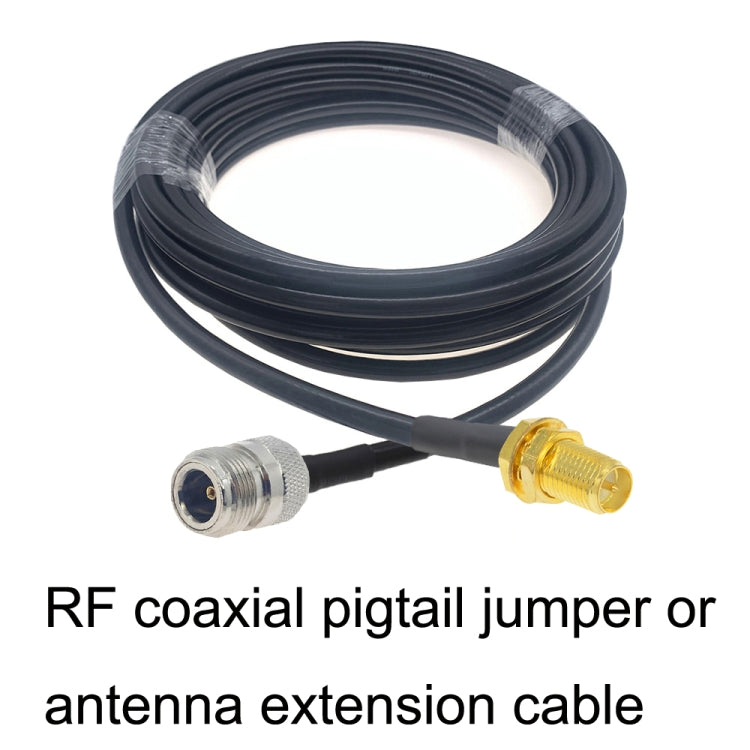 RP-SMA Female to N Female RG58 Coaxial Adapter Cable, RP-SMA Female to N Female 0.5m, RP-SMA Female to N Female 1m, RP-SMA Female to N Female 1.5m, RP-SMA Female to N Female 3m, RP-SMA Female to N Female 5m, RP-SMA Female to N Female 10m