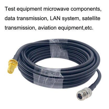 RP-SMA Female to N Female RG58 Coaxial Adapter Cable, RP-SMA Female to N Female 0.5m, RP-SMA Female to N Female 1m, RP-SMA Female to N Female 1.5m, RP-SMA Female to N Female 3m, RP-SMA Female to N Female 5m, RP-SMA Female to N Female 10m
