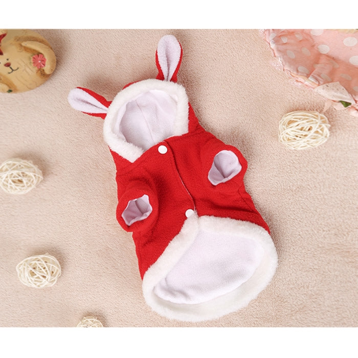Pet Clothing Dog Pink Tender Bunny Ears Clothes, XS