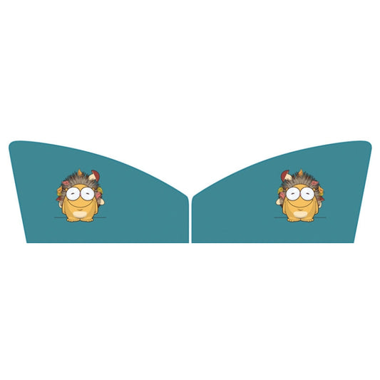 1 Pair Car Window Magnet Sunshade Curtain Heat Insulation Sun Block, 1 Pair (Hedgehog)