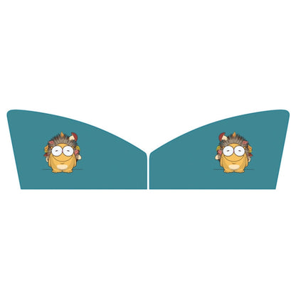 1 Pair Car Window Magnet Sunshade Curtain Heat Insulation Sun Block, 1 Pair (Hedgehog), 1 Pair (Antlers)