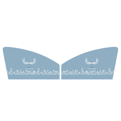 1 Pair Car Window Magnet Sunshade Curtain Heat Insulation Sun Block, 1 Pair (Hedgehog), 1 Pair (Antlers)