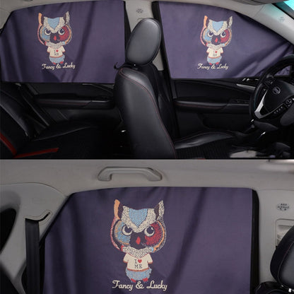 1 Pair Car Window Magnet Sunshade Curtain Heat Insulation Sun Block, 1 Pair (Hedgehog), 1 Pair (Antlers)