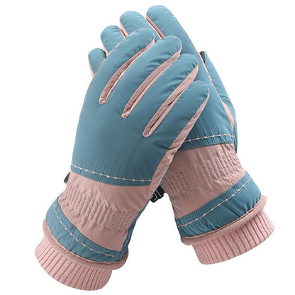 1 Pair WZ-207 Outdoor Warm And Windproof Thickened Cycling Sports Anti-fall Gloves, WZ-207 (Blue Pink), WZ-207 (Gray Pink), WZ-207 (Coffee Gray), WZ-207 (Pink Gray)