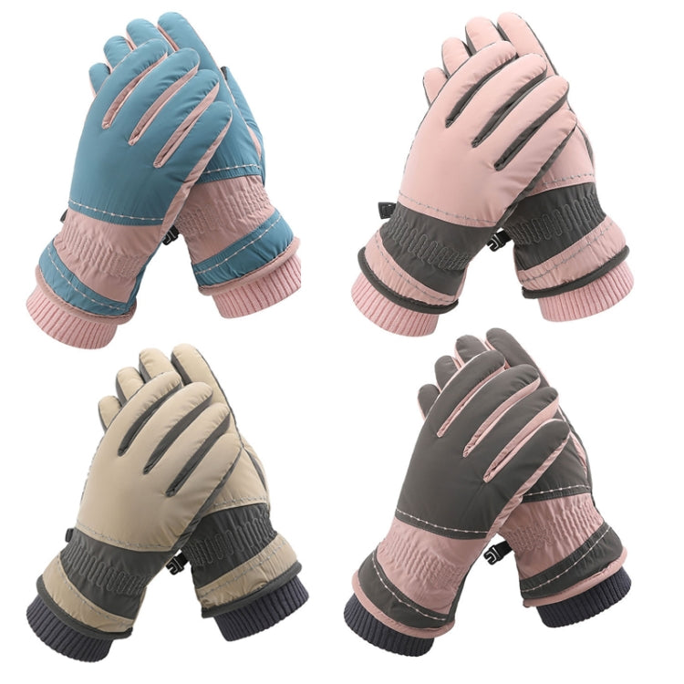 1 Pair WZ-207 Outdoor Warm And Windproof Thickened Cycling Sports Anti-fall Gloves, WZ-207 (Blue Pink), WZ-207 (Gray Pink), WZ-207 (Coffee Gray), WZ-207 (Pink Gray)