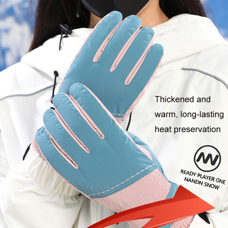 1 Pair WZ-207 Outdoor Warm And Windproof Thickened Cycling Sports Anti-fall Gloves, WZ-207 (Blue Pink), WZ-207 (Gray Pink), WZ-207 (Coffee Gray), WZ-207 (Pink Gray)