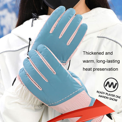 1 Pair WZ-207 Outdoor Warm And Windproof Thickened Cycling Sports Anti-fall Gloves, WZ-207 (Blue Pink), WZ-207 (Gray Pink), WZ-207 (Coffee Gray), WZ-207 (Pink Gray)
