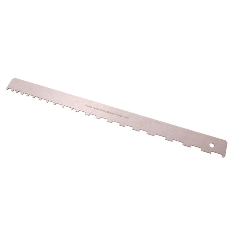 GNR2 Stainless Steel Measurement Bass Guitar Neck Ruler, Single Teeth, Single Teeth + Leveling Ruler