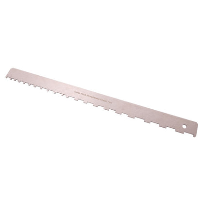 GNR2 Stainless Steel Measurement Bass Guitar Neck Ruler, Single Teeth, Single Teeth + Leveling Ruler