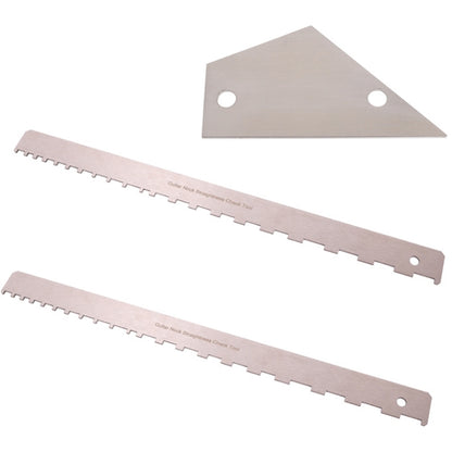 GNR2 Stainless Steel Measurement Bass Guitar Neck Ruler, Single Teeth, Single Teeth + Leveling Ruler