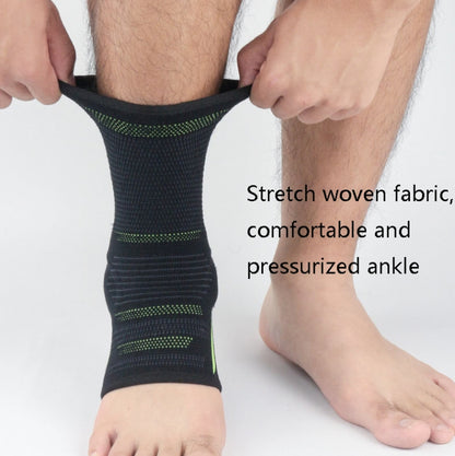 Anti-Sprain Silicone Ankle Support Basketball Football Hiking Fitness Sports Protective Gear, Size: M (Black Gray), M (Black Gray), L (Black Gray), XL (Black Gray), M (Black Orange), L (Black Orange), XL (Black Orange), M (Black Green), L (Black Green)...