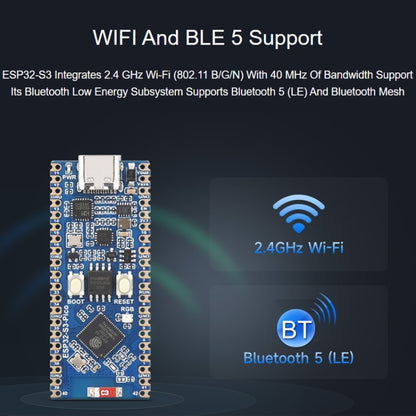 Waveshare ESP32-S3 Microcontroller 2.4 GHz Wi-Fi Development Board Dual-core Processor, 24023