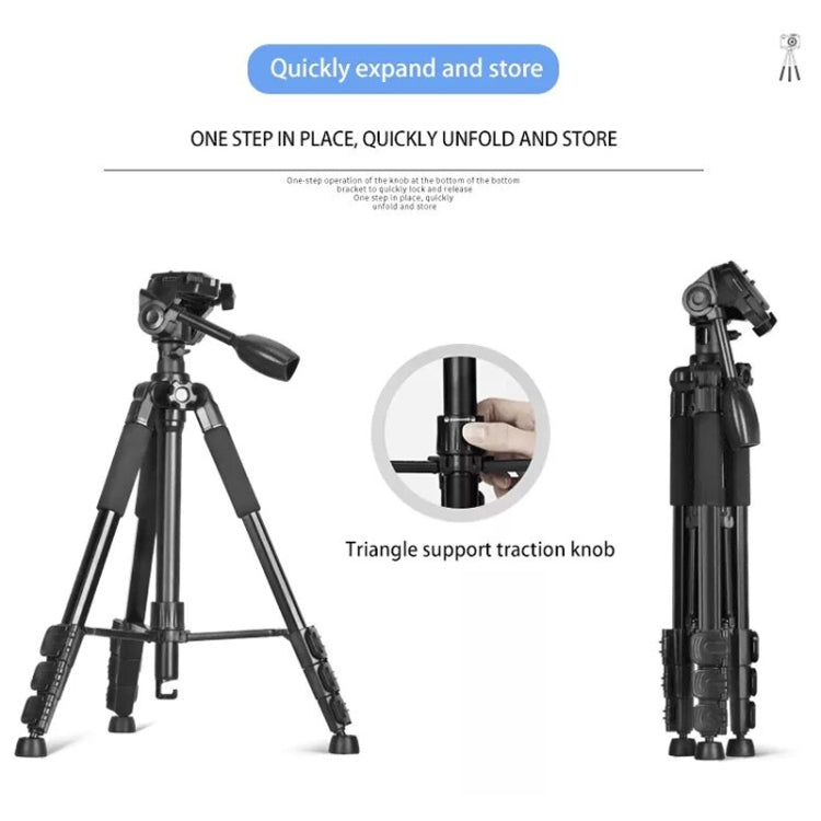 QingZhuangShiDai Q111H Aluminum Alloy Mobile Phone Camera Photography Tripod, Q111H(Black)