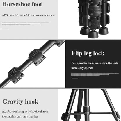 QingZhuangShiDai Q111S Aluminum Alloy Mobile Phone Camera Photography Tripod, Q111S(Black)