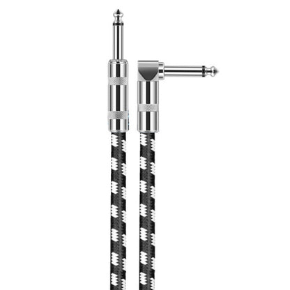 1 Straight Head +1 Elbow Head 6.35mm Guitar Cable Oxygen-Free Copper Core TS Large Two-core Cable, 0.15m, 0.3m, 0.5m, 1m, 1.5m, 2m, 3m, 5m, 8m, 10m