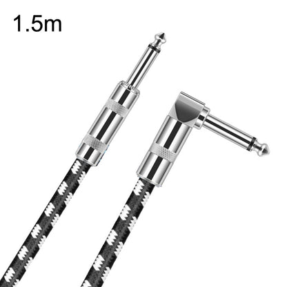 1 Straight Head +1 Elbow Head 6.35mm Guitar Cable Oxygen-Free Copper Core TS Large Two-core Cable, 0.15m, 0.3m, 0.5m, 1m, 1.5m, 2m, 3m, 5m, 8m, 10m