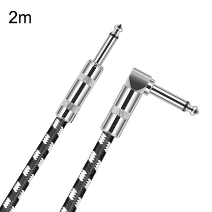 1 Straight Head +1 Elbow Head 6.35mm Guitar Cable Oxygen-Free Copper Core TS Large Two-core Cable, 0.15m, 0.3m, 0.5m, 1m, 1.5m, 2m, 3m, 5m, 8m, 10m
