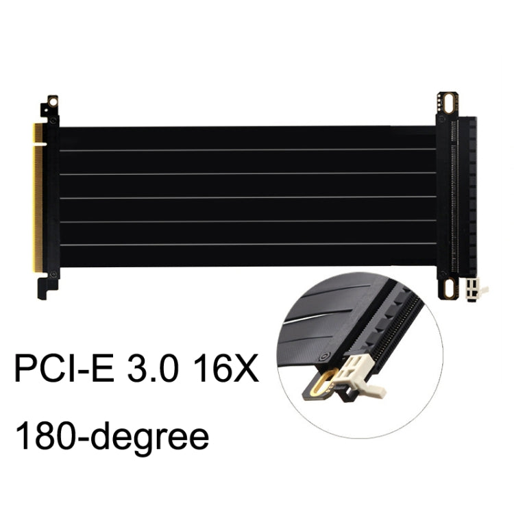 PCI-E 3.0 16X 180-degree Graphics Card Extension Cable Adapter Cable, Length:, 10cm, 15cm, 20cm