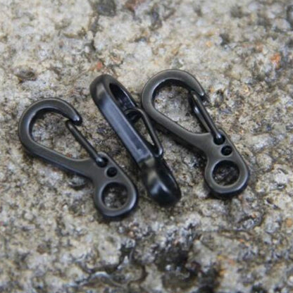 10 PCS SF Version Simple Mini Spring Hanging Buckle Keychain Buckle, Suitable for within 5mm Umbrella Rope