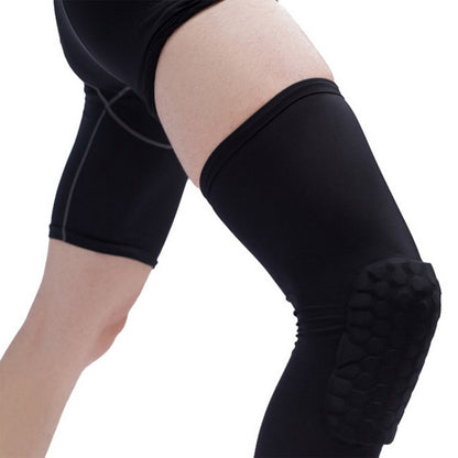 Long Sports Anti-collision Anti-fall Breathable Honeycomb Knee Pads, S, M, L, XL