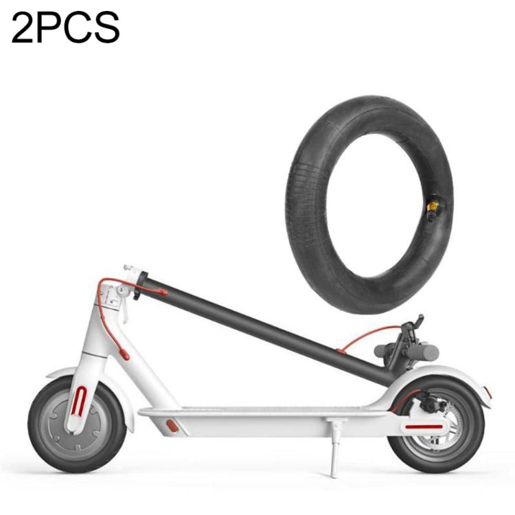 2 PCS For Xiaomi Mijia M365 Electric Scooter 8.5 inch Rubber Padded Tire Inner Tube with Valve Cover, Rubber Padded Tire