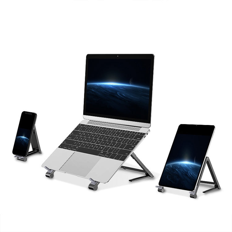 Oatsbasf 03040 Metal Mini Notebook Stand Aluminum Alloy Computer Cooling Folding Bracket