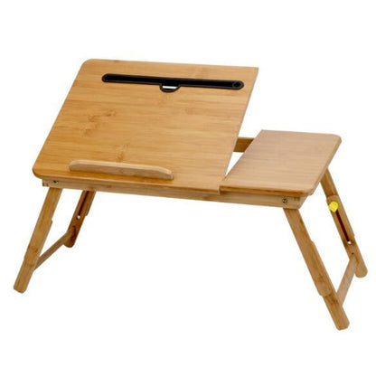 Nanzhu Folding Computer Table Bed Card Slot Laptop Table Simple Lazy Lift Computer Desk, Medium 54cm