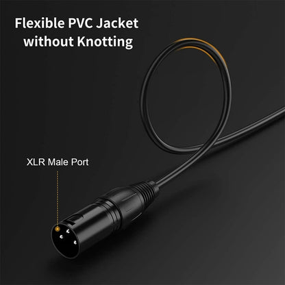 3.5mm To Caron Male Sound Card Microphone Audio Cable, 0.5m, 1m, 1.5m, 2m, 3m, 5m, 10m, 15m