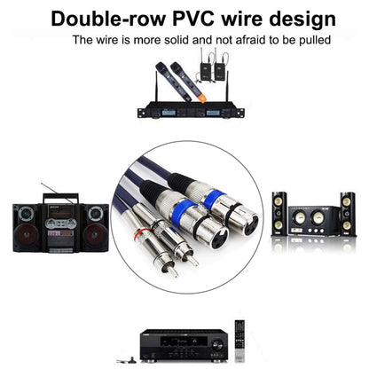 2RCA Male 2XLR Caron Female Speaker Audio Balance Cable, 0.5m, 1m, 1.5m, 2m, 3m, 5m, 10m, 20m