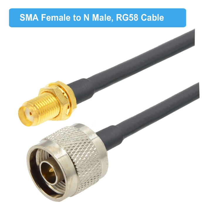 SMA Female To N Male RG58 Coaxial Adapter Cable, SMA Female To N Male 0.5m, SMA Female To N Male 1m, SMA Female To N Male 1.5m, SMA Female To N Male 3m, SMA Female To N Male 5m, SMA Female To N Male 10m