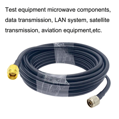 RP-SMA Male to N Male RG58 Coaxial Adapter Cable, RP-SMA Male to N Male 0.5m, RP-SMA Male to N Male 1m, RP-SMA Male to N Male 1.5m, RP-SMA Male to N Male 3m, RP-SMA Male to N Male 5m, RP-SMA Male to N Male10m