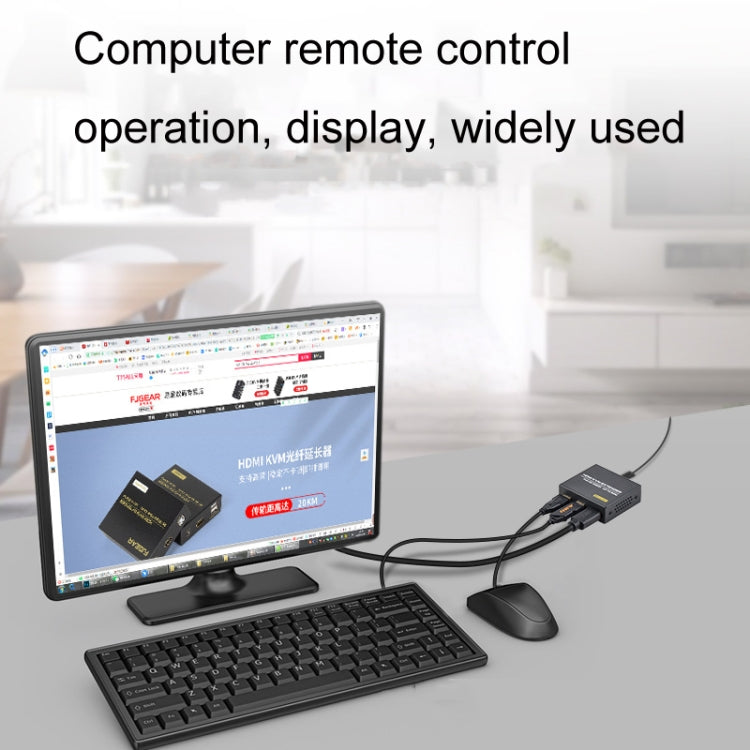 FJGEAR FJ-HKV50 HDMI+USB To KVM 1080P IP 50M Extender, FJ-HKV50 US Plug, FJ-HKV50 EU Plug