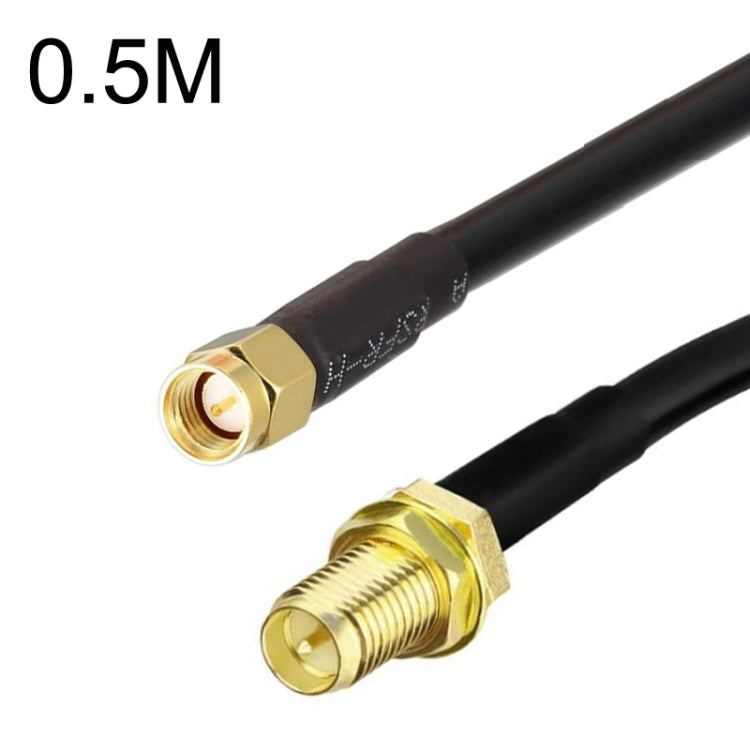 SMA Male To RP-SMA Female RG58 Coaxial Adapter Cable, SMA Male To RP-SMA Female 0.5m, SMA Male To RP-SMA Female 1m, SMA Male To RP-SMA Female 1.5m, SMA Male To RP-SMA Female 3m, SMA Male To RP-SMA Female 5m, SMA Male To RP-SMA Female 10m