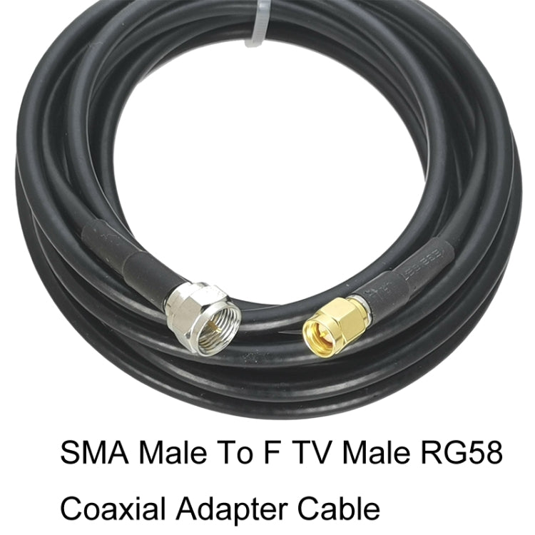 SMA Male To F TV Male RG58 Coaxial Adapter Cable, 0.5m, 1m, 1.5m, 3m, 5m, 10m