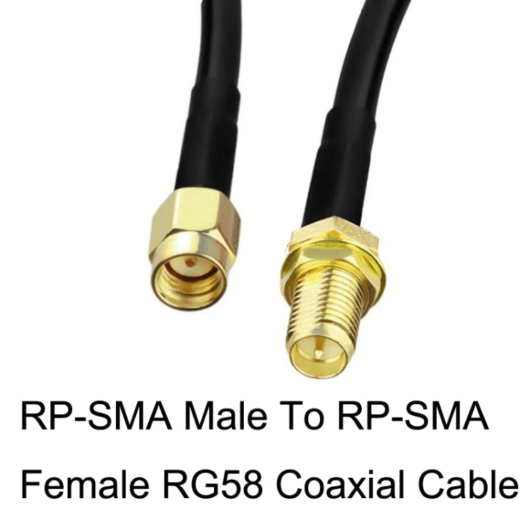 RP-SMA Male To RP-SMA Female RG58 Coaxial Adapter Cable, RP-SMA Male To RP-SMA Female 0.5m, RP-SMA Male To RP-SMA Female 1m, RP-SMA Male To RP-SMA Female 1.5m, RP-SMA Male To RP-SMA Female 3m, RP-SMA Male To RP-SMA Female 5m...