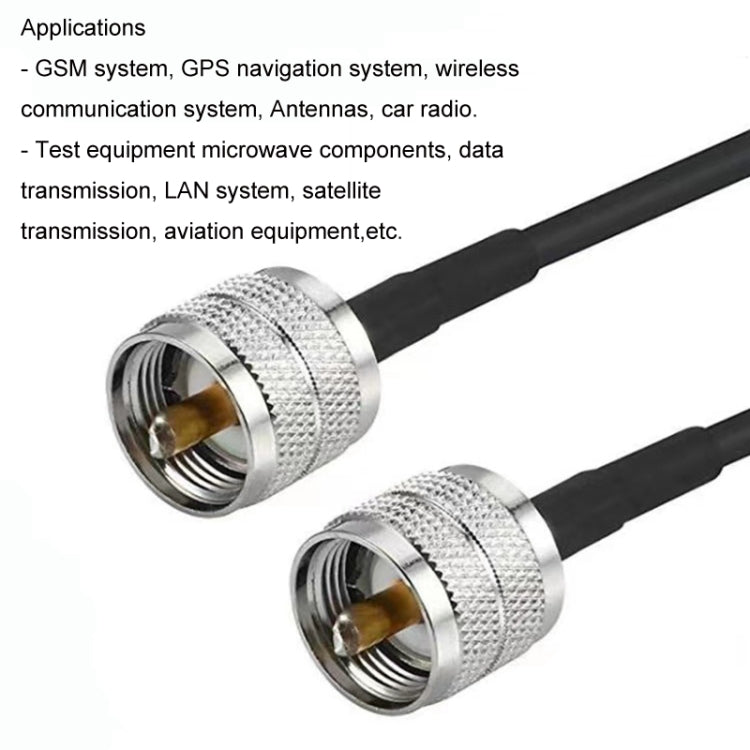 UHF Male To UHF Male RG58 Coaxial Adapter Cable, 0.5m, 1m, 1.5m, 3m, 5m, 10m