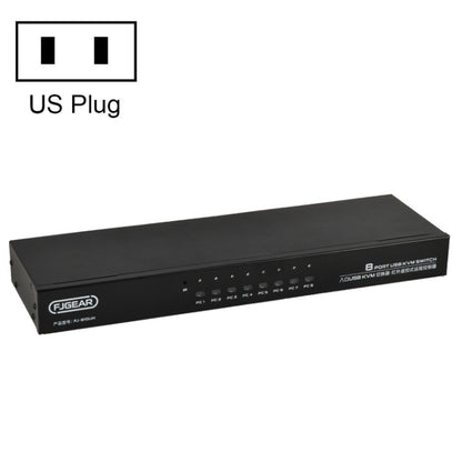 FJGEAR FJ-810UK 8 In 1 Out USB KVM Switcher With Desktop Switch, FJ-810UK US Plug