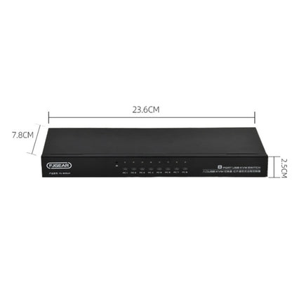 FJGEAR FJ-810UK 8 In 1 Out USB KVM Switcher With Desktop Switch, FJ-810UK US Plug