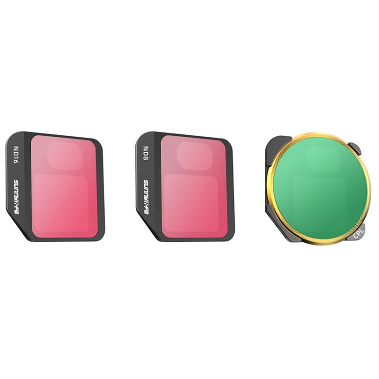 Sunnylife M3-FI330 For Mavic 3 Filter, CPL+ND8+ND16, ND4 / PL+ND8 / PL+ND16 / PL+ND32 / PL, MCUV+CPL+ND4+ND8+ND16+ND32