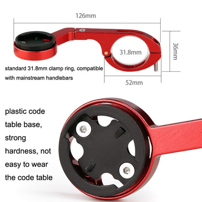 BG-371 Bicycle Aluminum Alloy Code Table Frame Universal Code Table Extension Flashlight Bracket, (Black), (Red), (Silver)