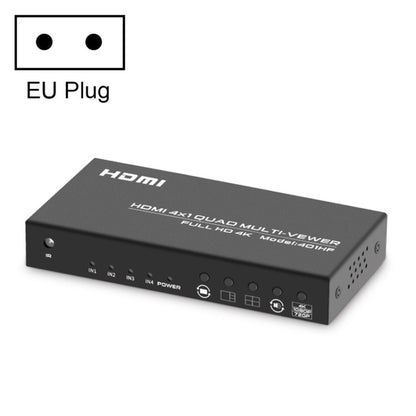 FJGEAR FJ-401HF 4 In 1 Out 4K HDMI Splitter Supports Four Screen Segmentation, FJ-401HF EU Plug, FJ-401HF US Plug